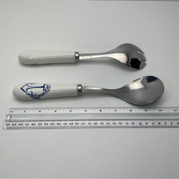 Nautical Anchor Utensil’s Large Fork & Salad Avon - Picture 10 of 13